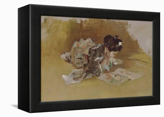 The Picture Book-Robert Frederick Blum-Framed Premier Image Canvas