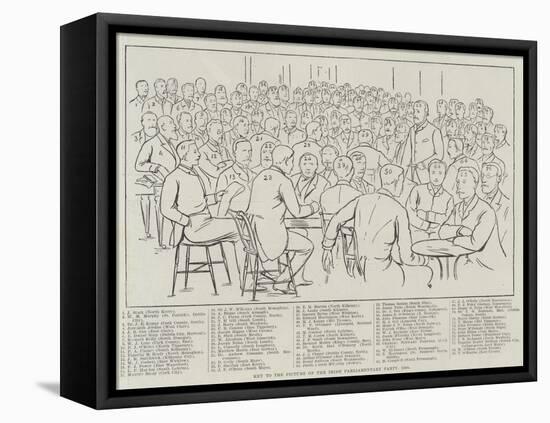 The Picture of the Irish Parliamentary Party, 1886-null-Framed Premier Image Canvas