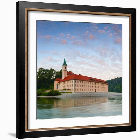 The Picturesque Weltenburg Abbey and the River Danube Illuminated at Sunrise, Lower Bavaria, Bavari-Doug Pearson-Framed Photographic Print