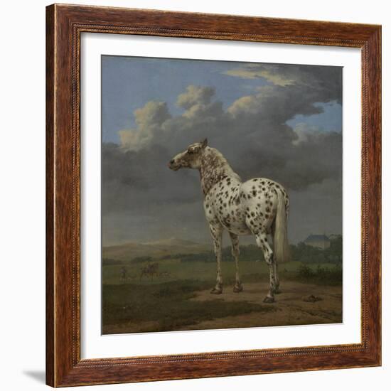 The "Piebald" Horse, c.1650-4-Paulus Potter-Framed Giclee Print