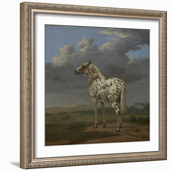 The "Piebald" Horse, c.1650-4-Paulus Potter-Framed Giclee Print