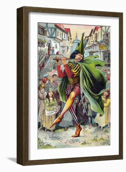 The Pied Piper Leading Away the Children of Hamelin, C1899-null-Framed Premium Giclee Print