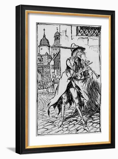 'The Pied Piper of Hamelin', (1934)-Arthur Rackham-Framed Giclee Print