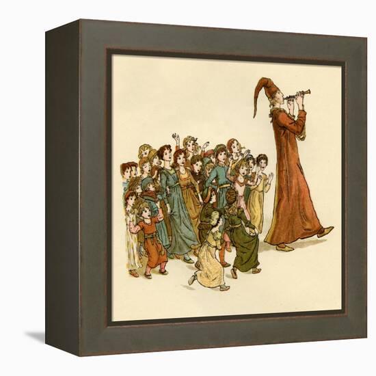 The Pied Piper of Hamelin-Kate Greenaway-Framed Premier Image Canvas