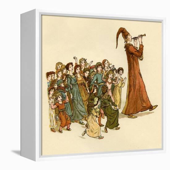 The Pied Piper of Hamelin-Kate Greenaway-Framed Premier Image Canvas