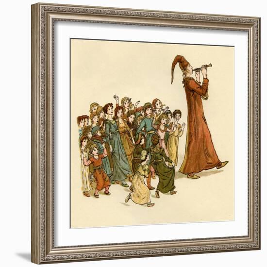 The Pied Piper of Hamelin-Kate Greenaway-Framed Giclee Print