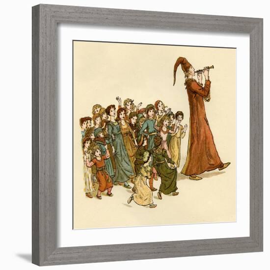 The Pied Piper of Hamelin-Kate Greenaway-Framed Giclee Print