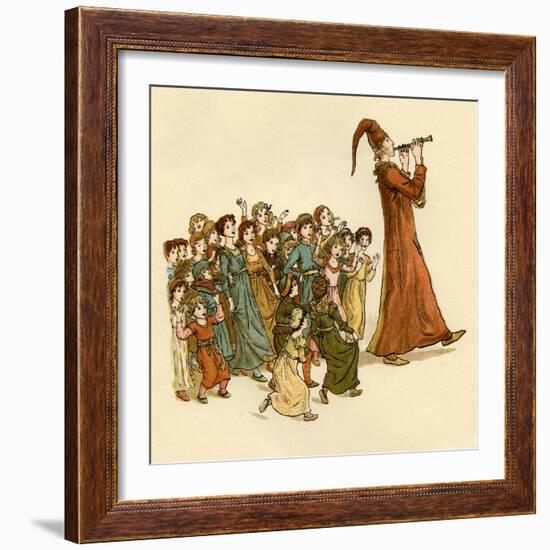 The Pied Piper of Hamelin-Kate Greenaway-Framed Giclee Print