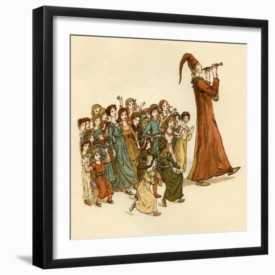 The Pied Piper of Hamelin-Kate Greenaway-Framed Giclee Print