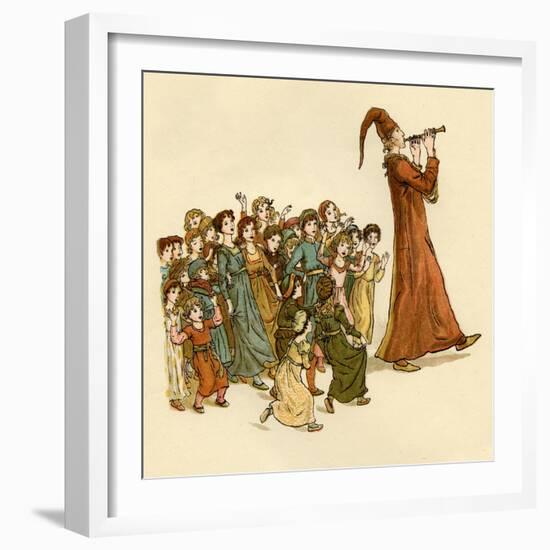 The Pied Piper of Hamelin-Kate Greenaway-Framed Giclee Print