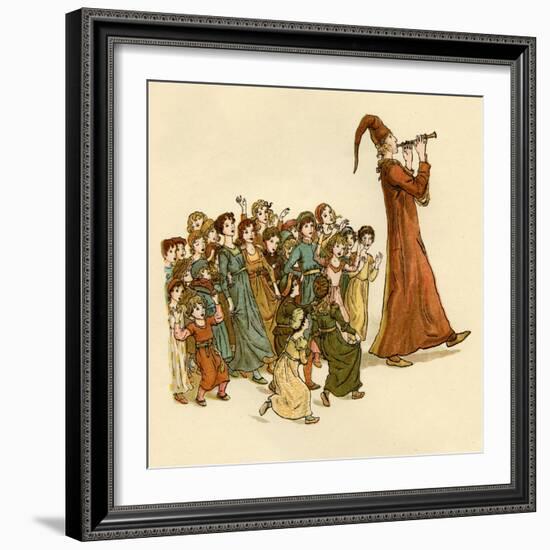 The Pied Piper of Hamelin-Kate Greenaway-Framed Giclee Print