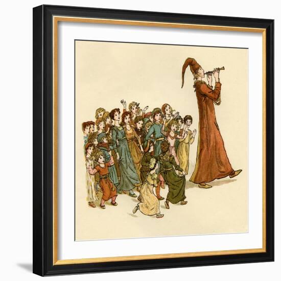 The Pied Piper of Hamelin-Kate Greenaway-Framed Giclee Print