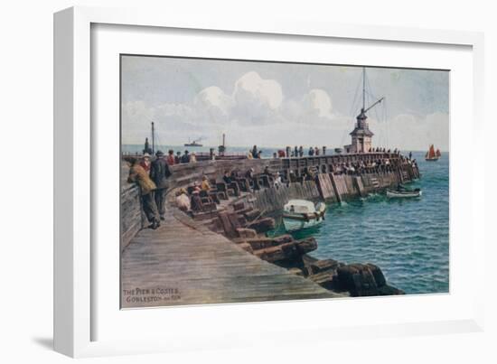 The Pier and Cosies, Gorleston-On-Sea-Alfred Robert Quinton-Framed Giclee Print