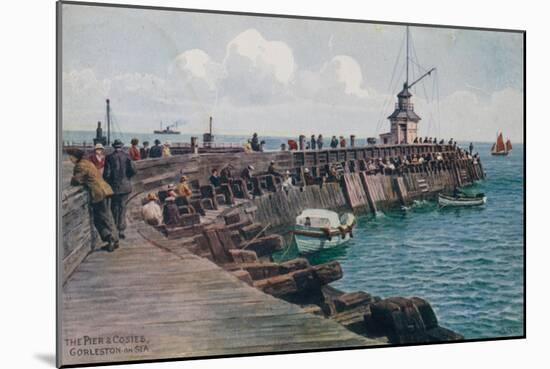 The Pier and Cosies, Gorleston-On-Sea-Alfred Robert Quinton-Mounted Giclee Print