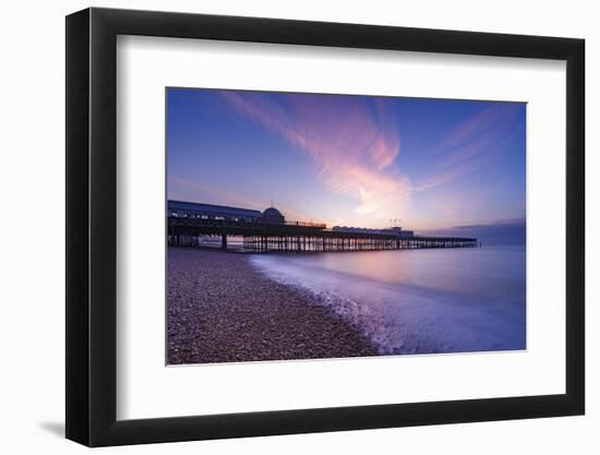 The pier at Hastings at dawn, Hastings, East Sussex, England, United Kingdom, Europe-Andrew Sproule-Framed Photographic Print