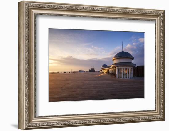 The pier at Hastings at sunrise, Hastings, East Sussex, England, United Kingdom, Europe-Andrew Sproule-Framed Photographic Print