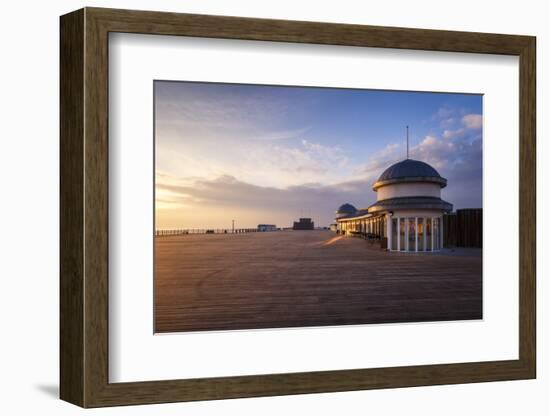 The pier at Hastings at sunrise, Hastings, East Sussex, England, United Kingdom, Europe-Andrew Sproule-Framed Photographic Print
