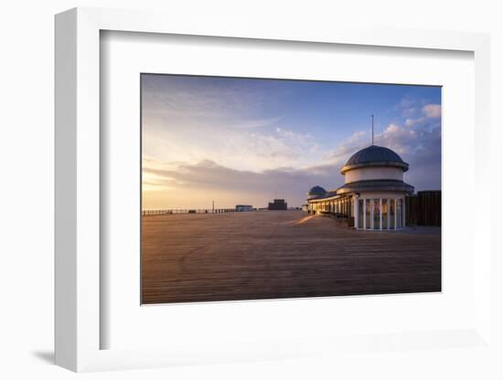 The pier at Hastings at sunrise, Hastings, East Sussex, England, United Kingdom, Europe-Andrew Sproule-Framed Photographic Print