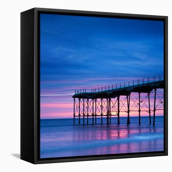 The Pier at Saltburn-By-The-Sea, North Yorkshire, at Sunrise-Travellinglight-Framed Premier Image Canvas