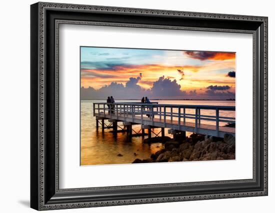 The Pier at Sunset Lovers-Philippe Hugonnard-Framed Photographic Print