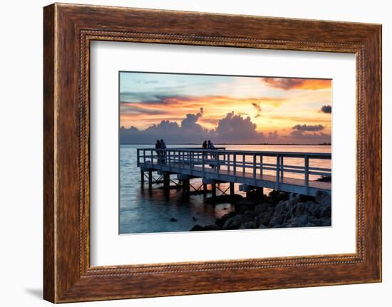 The Pier at Sunset Lovers-Philippe Hugonnard-Framed Photographic Print