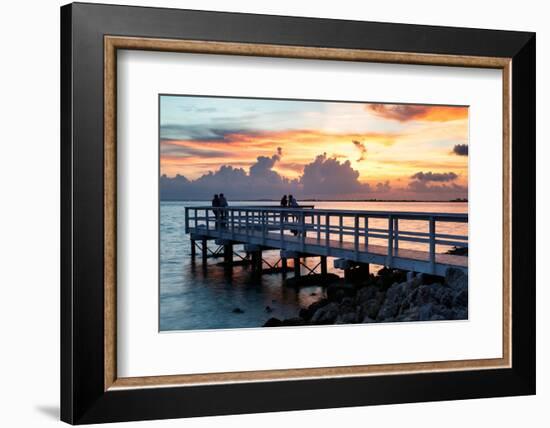 The Pier at Sunset Lovers-Philippe Hugonnard-Framed Photographic Print