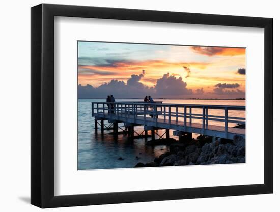 The Pier at Sunset Lovers-Philippe Hugonnard-Framed Photographic Print