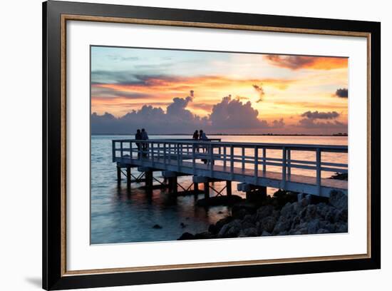 The Pier at Sunset Lovers-Philippe Hugonnard-Framed Photographic Print