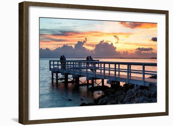 The Pier at Sunset Lovers-Philippe Hugonnard-Framed Photographic Print