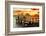 The Pier at Sunset Lovers-Philippe Hugonnard-Framed Photographic Print