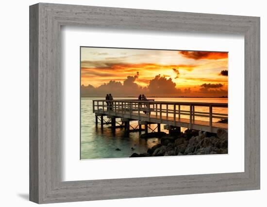 The Pier at Sunset Lovers-Philippe Hugonnard-Framed Photographic Print