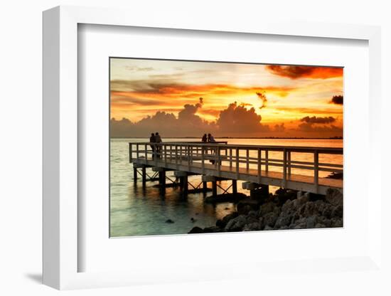 The Pier at Sunset Lovers-Philippe Hugonnard-Framed Photographic Print