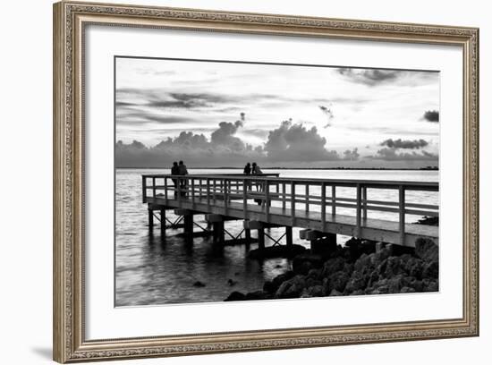 The Pier at Sunset Lovers-Philippe Hugonnard-Framed Photographic Print