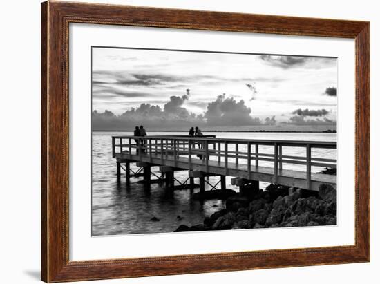 The Pier at Sunset Lovers-Philippe Hugonnard-Framed Photographic Print