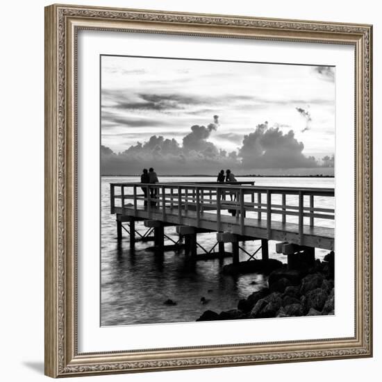 The Pier at Sunset Lovers-Philippe Hugonnard-Framed Photographic Print