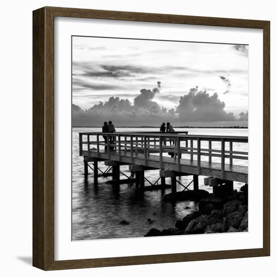 The Pier at Sunset Lovers-Philippe Hugonnard-Framed Photographic Print