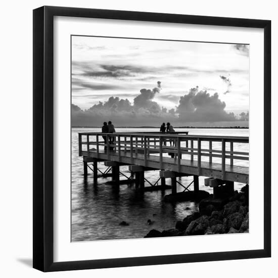 The Pier at Sunset Lovers-Philippe Hugonnard-Framed Photographic Print