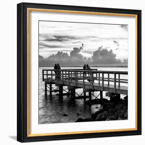 The Pier at Sunset Lovers-Philippe Hugonnard-Framed Photographic Print