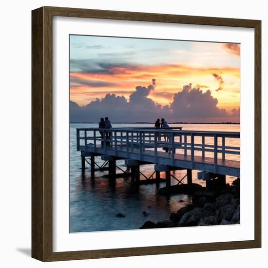 The Pier at Sunset Lovers-Philippe Hugonnard-Framed Photographic Print