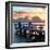 The Pier at Sunset Lovers-Philippe Hugonnard-Framed Photographic Print