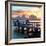 The Pier at Sunset Lovers-Philippe Hugonnard-Framed Photographic Print