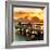 The Pier at Sunset Lovers-Philippe Hugonnard-Framed Photographic Print