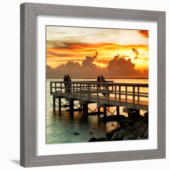 The Pier at Sunset Lovers-Philippe Hugonnard-Framed Photographic Print