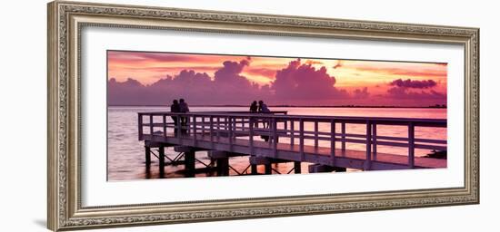 The Pier at Sunset Lovers-Philippe Hugonnard-Framed Photographic Print