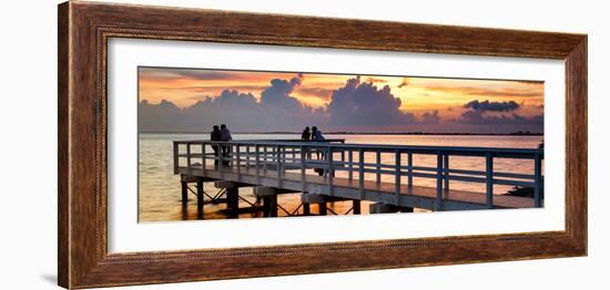 The Pier at Sunset Lovers-Philippe Hugonnard-Framed Photographic Print