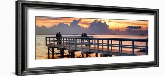 The Pier at Sunset Lovers-Philippe Hugonnard-Framed Photographic Print