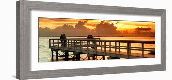 The Pier at Sunset Lovers-Philippe Hugonnard-Framed Photographic Print