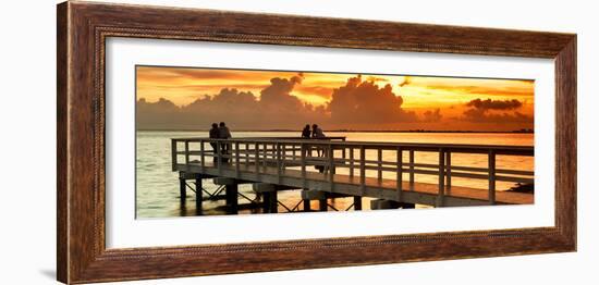 The Pier at Sunset Lovers-Philippe Hugonnard-Framed Photographic Print