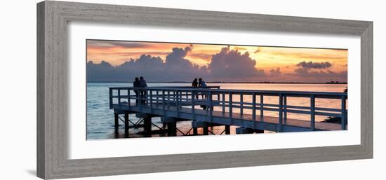 The Pier at Sunset Lovers-Philippe Hugonnard-Framed Photographic Print