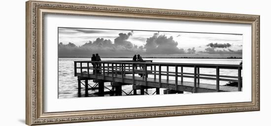 The Pier at Sunset Lovers-Philippe Hugonnard-Framed Photographic Print